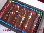 Tarta de chocolate infantil