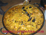 Paella de pescado y marisco