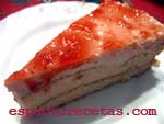 Tarta de queso y fresas