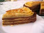 Tarta de tortitas con chocolate