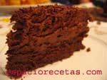 Pastel de trufa de chocolate y pera